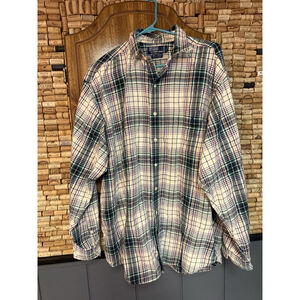 VTG Polo Ralph Lauren Lowell SportMens Long Sleeve Button Up Shirt Plaid XL